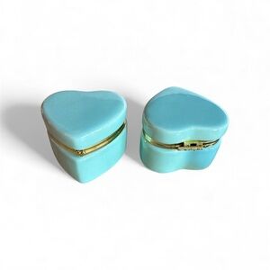 Heart-Shaped Tiffany Blue Jewelry Trinket box